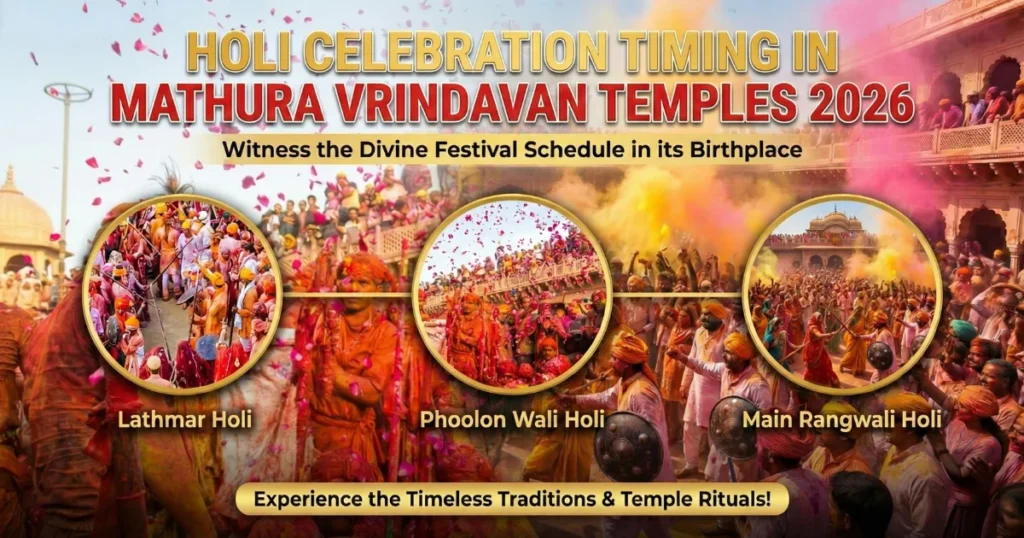 Holi Celebration Timing in Mathura Vrindavan Temples
