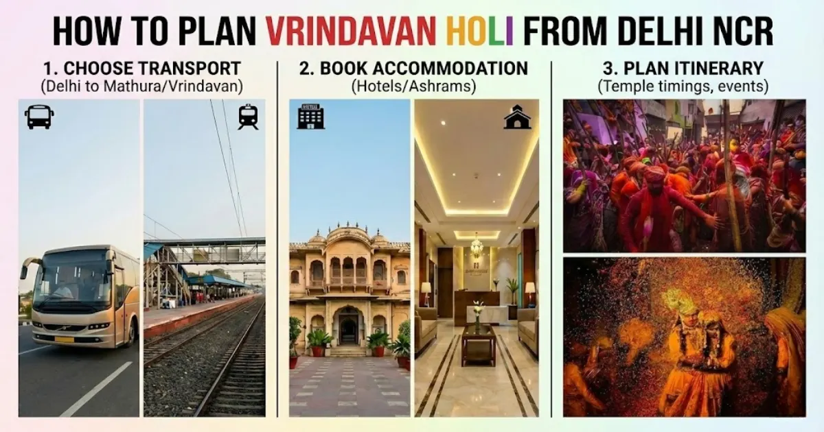 How to plan Vrindavan Holi from Delhi NCR