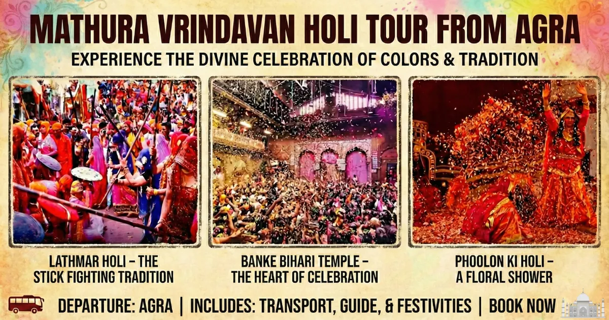 Mathura Vrindavan Holi Tour from Agra