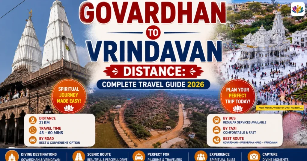 Govardhan to Vrindavan Distance
