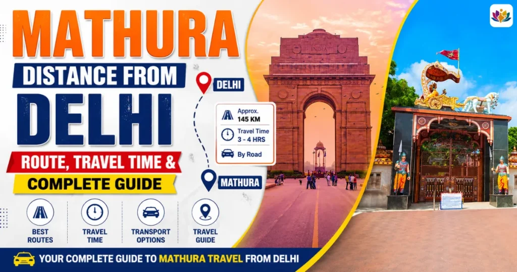 Mathura Distance From Delhi