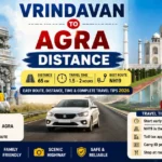 Vrindavan to Agra Distance
