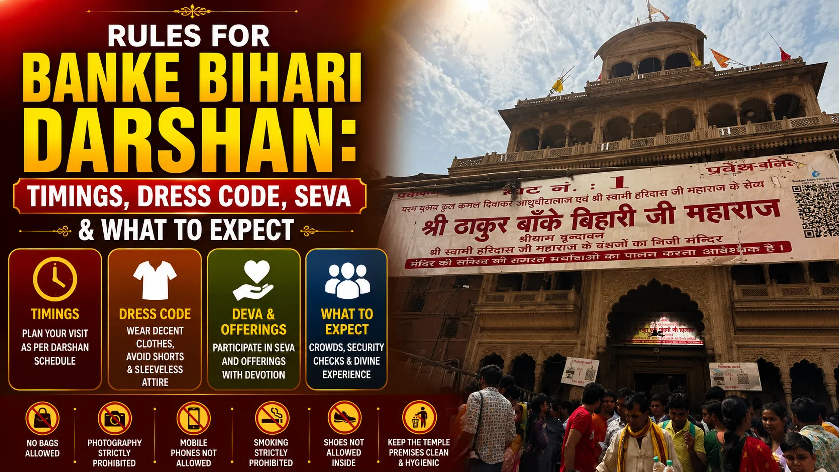 Rules for Banke Bihari Darshan